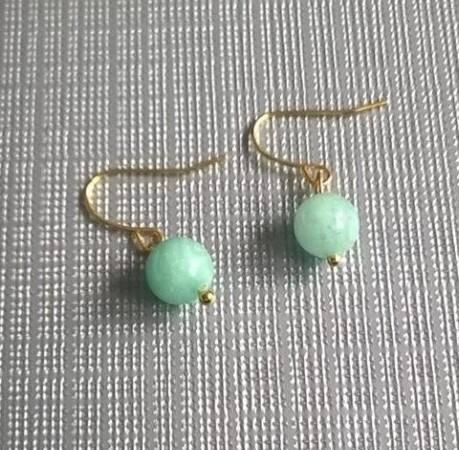 Minerální náušnice nefritové (X801)