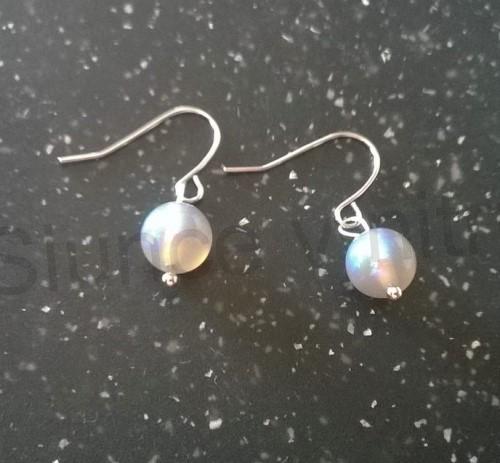 Minerální náušnice labradoritové (X803)