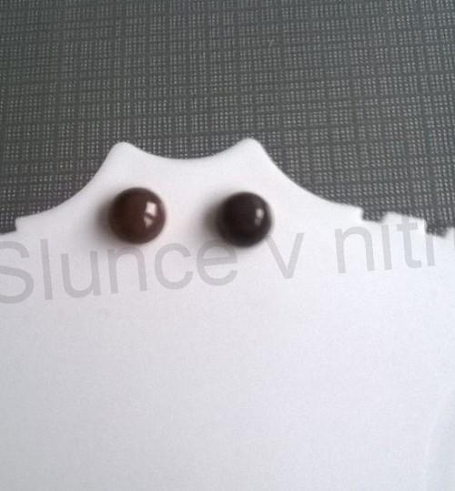 Puzetové náušnice achátové 8 x 8 mm (X818)
