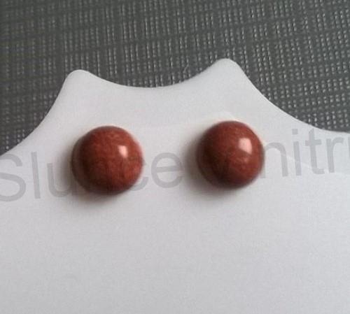 Puzetové náušnice aventurínové 8 x 8 mm (X829)