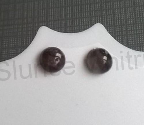 Puzetové náušnice ametystové 8 x 8 mm (X832)