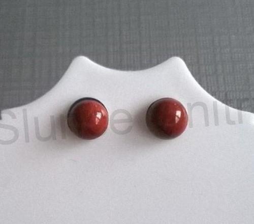 Puzetové náušnice jaspisové (X839)