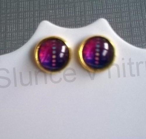 Puzetové náušnice z chirurgické oceli meditační (BB635)