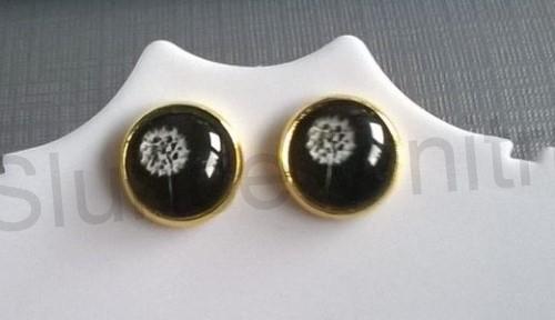 Puzetové náušnice z chirurgické oceli kytičkové (BB645)