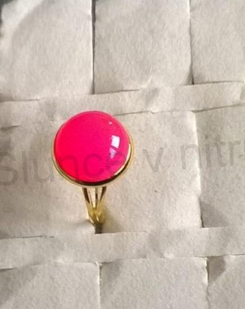 Nastavitelný minerální prsten achát 12 x 12 mm (X874)