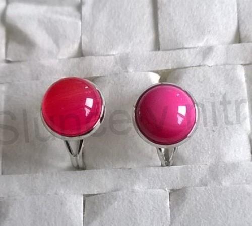 Nastavitelný minerální prsten achát 12 x 12 mm (X876)