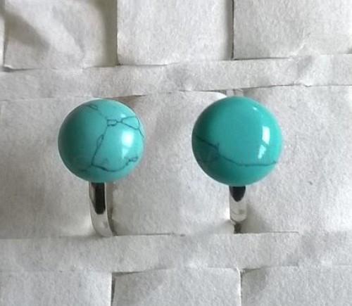 Nastavitelný minerální prsten tyrkys velikost 52 (X903)