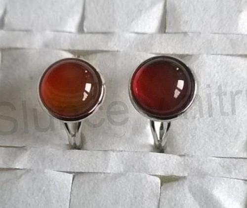 Nastavitelný minerální prsten achát 12 x 12 mm (X912)