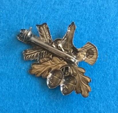 Odznak - myslivecká brož s dubem a žaludy (ME14)