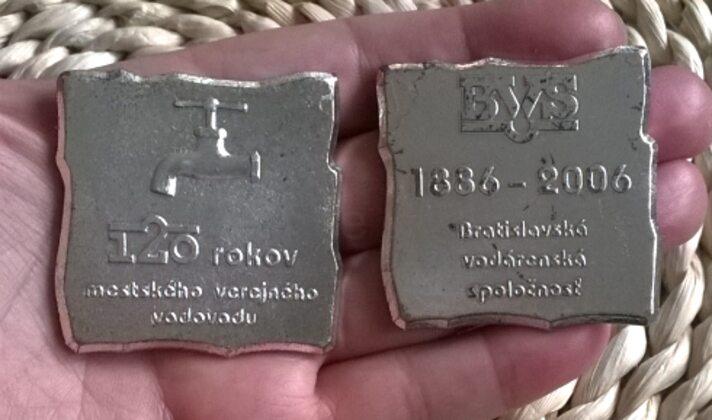 Medaile - 120 rokov městského veřejného vodovodu - BWS 1886-2006 Bratislavská vodárenská společnost (MA30)
