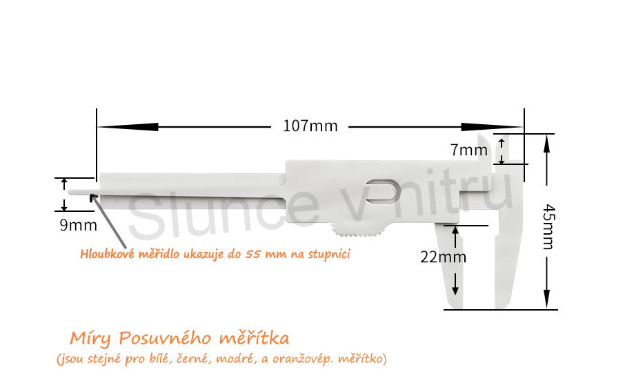 Posuvné měřítko plast červené (L6)