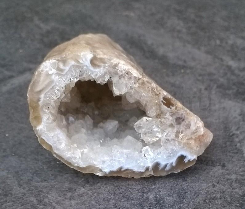 Achát peříčkový - geoda 66 g  (Brazílie)  (X992)