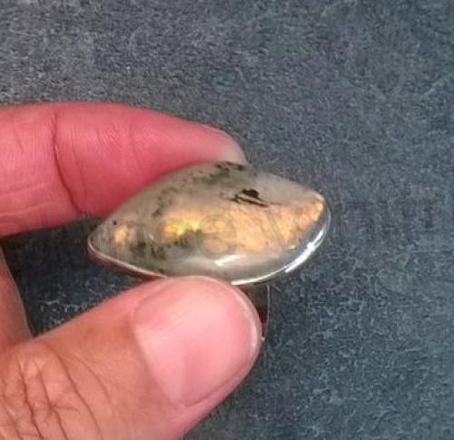 Nastavitelný minerální prsten labradorit (X997)