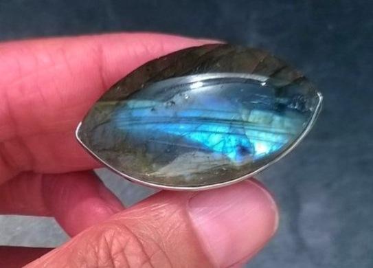 Nastavitelný minerální prsten labradorit (X998)