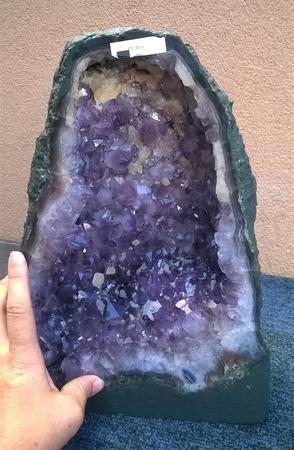 Ametyst geoda s kalcitem 15,3 Kg (Brazílie) (X1115)