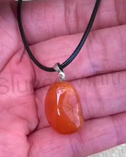 Náhrdelník přívěšek s karneolem (X1187)