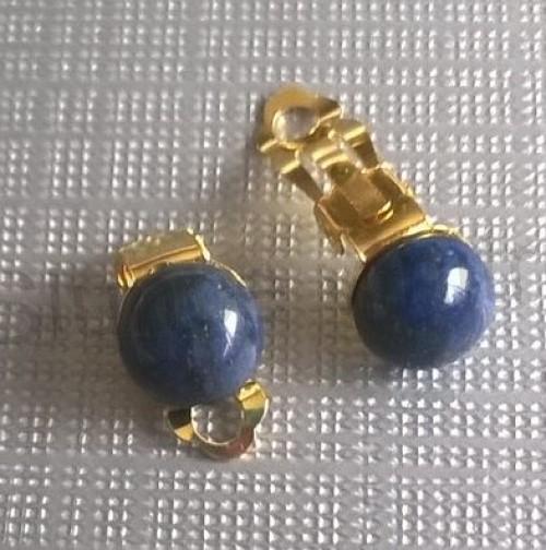 Minerální náušnice klipsy Lapis Lazuli 18,1 x 10 mm (X1196)