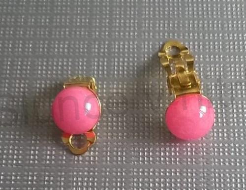 Minerální náušnice klipsy Rodonitové 18,1 x 10 mm (X1197)