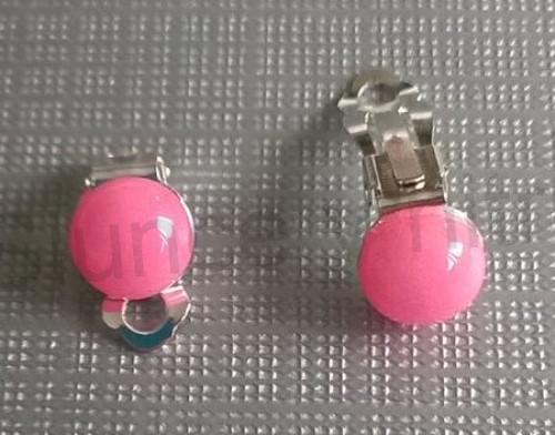 Minerální náušnice klipsy Rodonitové 18,1 x 10 mm (X1198)