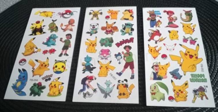 Voděodolné, dočasné tetovaní Pokemon, Pikachu (E71)