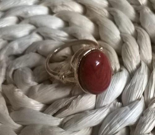 Minerální prsten jaspis, velikost 57 (X1203)