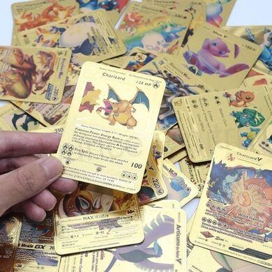Pokemon zlatá foliová karta 1 kus (D698)