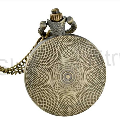 Kapesní cibulové hodinky s řetízkem - Templař (H333)