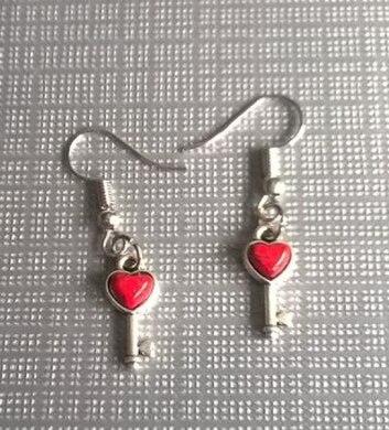 Minerální tyrkenitové náušnice klíč (X1225)