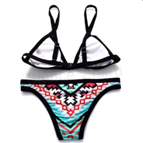 Dámské módní dvoudílné plavky v barevném provedení vel. M (K167)