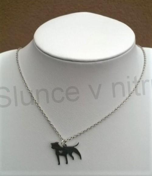 Náhrdelník s přívěskem psích plemen - Americký pitbulteriér (BD579)