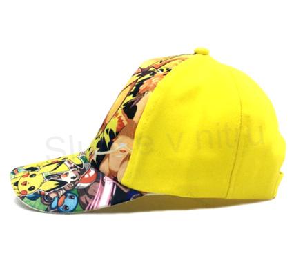 Dětská  kšiltovka, čepice s motivem Pikachu, pokemon Velikost: 50-54 cm (W158)