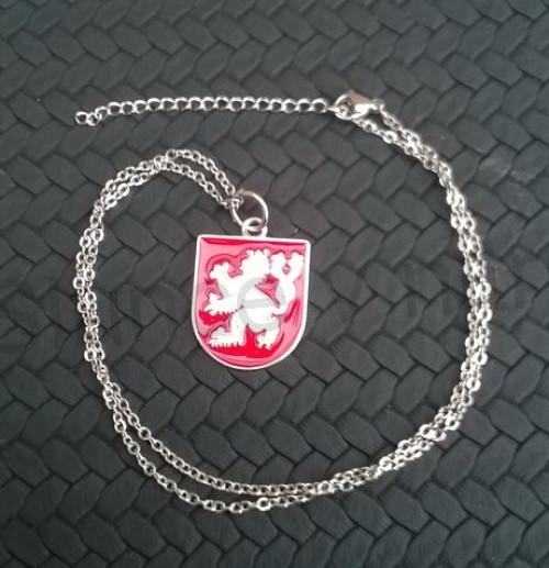 Náhrdelník s přívěškem Lva (Česká Republika) z nerez oceli (BD586)