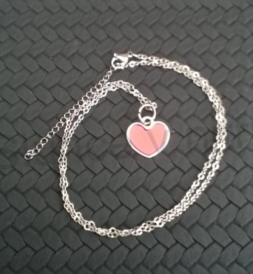 Náhrdelník s přívěškem srdce evropi z nerez oceli (BD587)