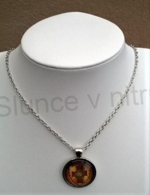 Náhrdelník s přívěškem templářský kříž (BD589)