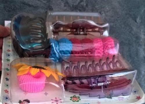 Sada skřípců a gumičky do vlasů (H390)