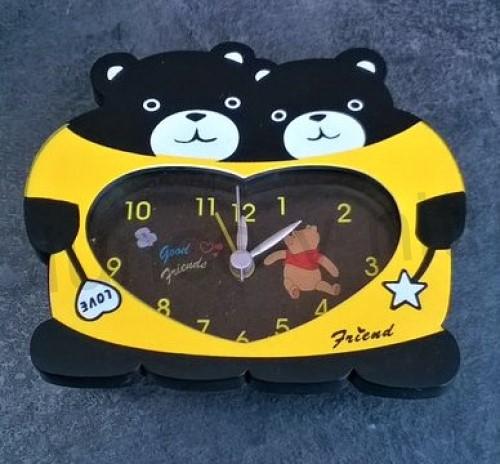 Dětské stolní hodiny s budíkem Medvídek Pů (H393)