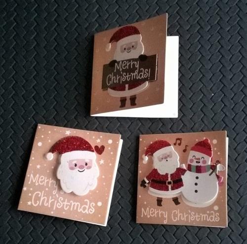 Vánoční jmenovky, kartičky na dárky se třpitky a lepící čtvereček - číslo 3 (V131)