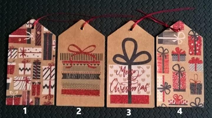 Vánoční jmenovky, visačky na dárky 11 x 6 cm - číslo 2 (V132)