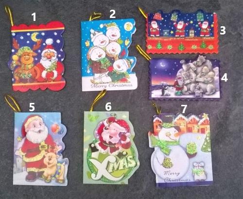 Vánoční jmenovky, visačky na dárky 7 x 4,9 cm - číslo 3 (V137)