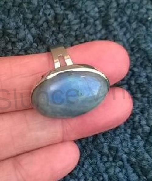 Nastavitelný minerální prsten labradorit (X1445)