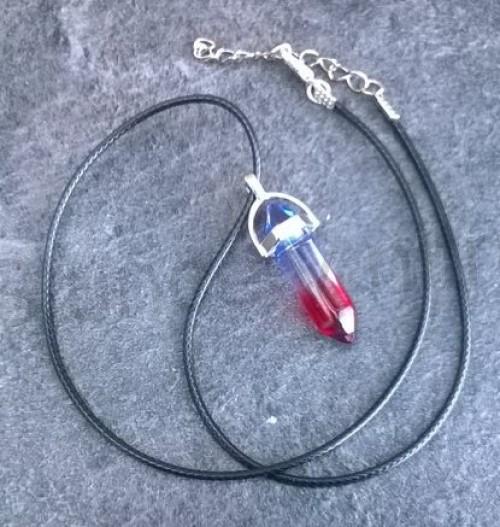 Náhrdelník přívěšek s duhovým křišťálem (X1465)