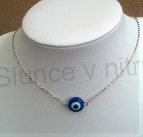 Řetízkový náhrdelník s příveškem oka, Hamsa (BD648)
