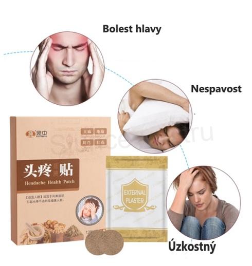 Náplast na bolest hlavy migrená a jiné 12 kusů (F52)