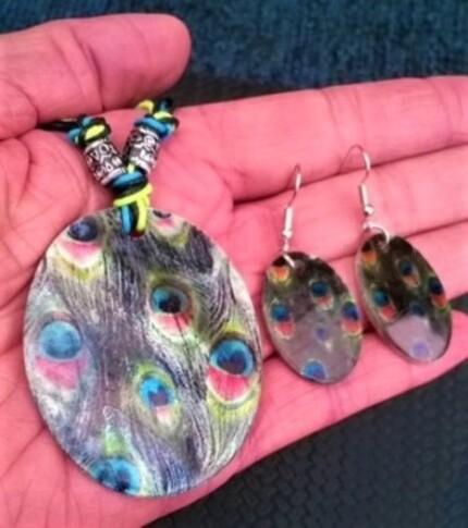 Souprava lasturových šperků choker s náušnicemi číslo 1 (BS114)