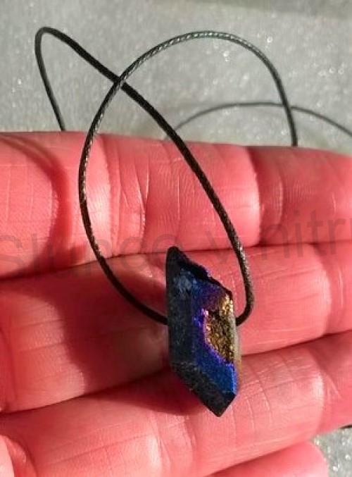 Minerální náhrdelník Aqua Aura Titanium (X1486)