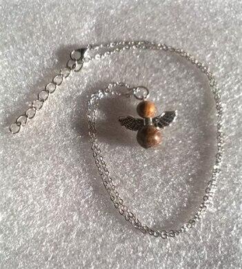 Minerální náhrdelník Anděl – jaspis sloní (X1494)