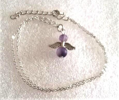 Minerální náhrdelník Anděl, andílek - Ametyst (X1505) 