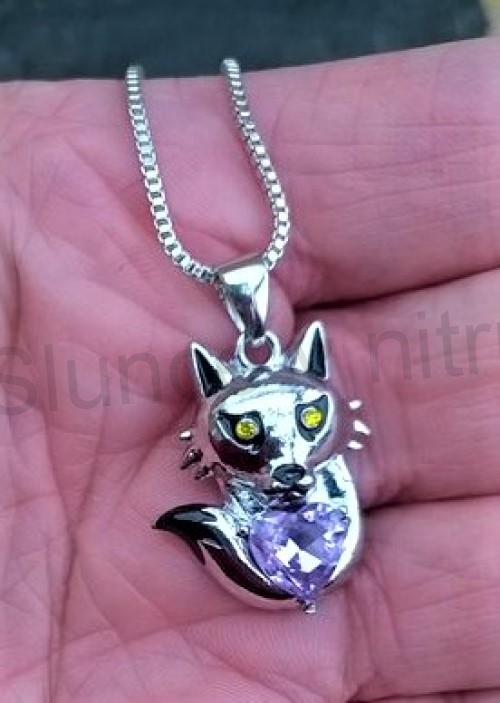 Náhrdelník s přívěškem vlka (BD663)
