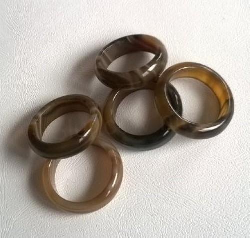 Minerální prsten Achát multi velikost 52 (X1509)