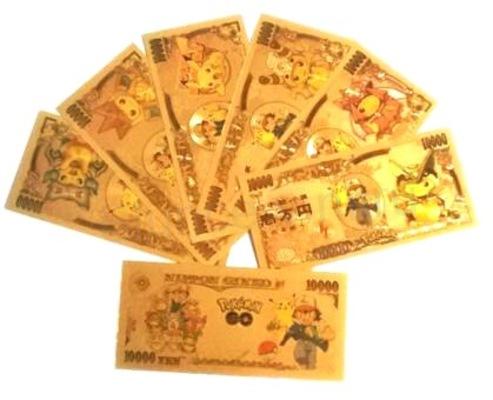 Pozlacená bankovka Pokemon - plaketa číslo 4 (MA28)